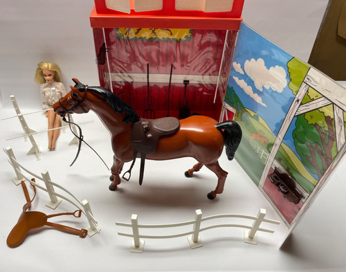 Vintage barbie pferdestall - pferdestall, im