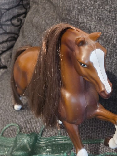 Barbiepferd dunkelbraun mit - dunkelbraun-,